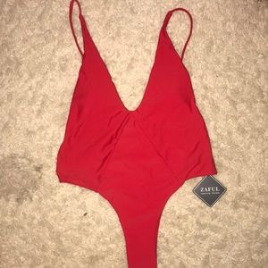Thong one piece suit